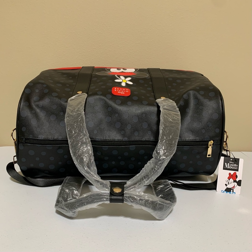 Disney Minnie Mouse Wheeled Duffle Carry-On Travel Bag-New - Picture 8 of 12